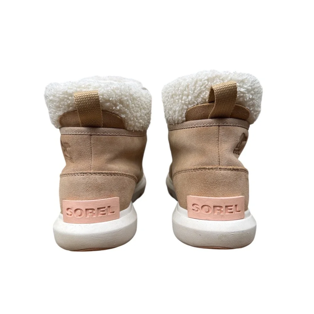 Sorel Womens Waterproof Tan Suede Faux Fur Lined Winter Boots Size 7‎
